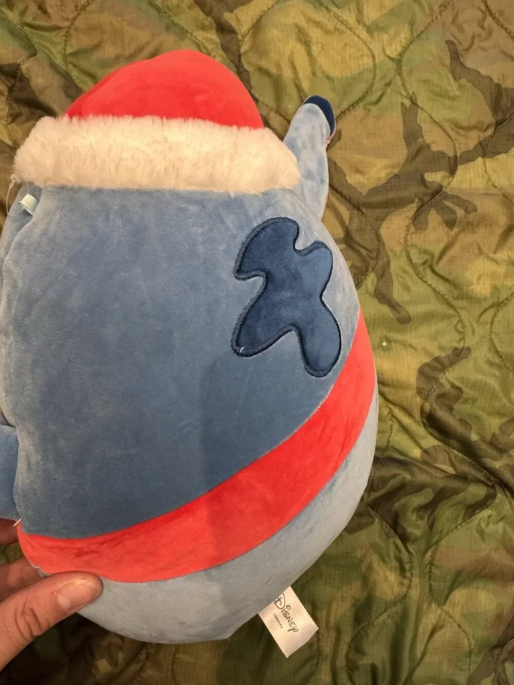 Stitch Holiday Squishmallow Plush - Santa Hat & Scarf